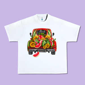 Watermelon And Truck Urban Heavy Tee Designed By Hra Design Shop