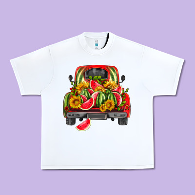 Watermelon And Truck Urban Heavy Tee Designed By Hra Design Shop