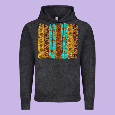 Western Brushstrokes Vintage Hoodie Designed By Texasbilliewilder
