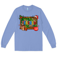Colony Blue christmas teacher and coffe cup with board Long Sleeve Tee - AdoDesignShop