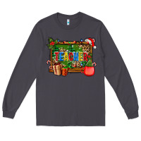 Smoke christmas teacher and coffe cup with board Long Sleeve Tee - AdoDesignShop