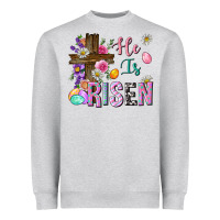 Heather Grey he is risen easter Heavyweight Sweatshirt - Neo Western