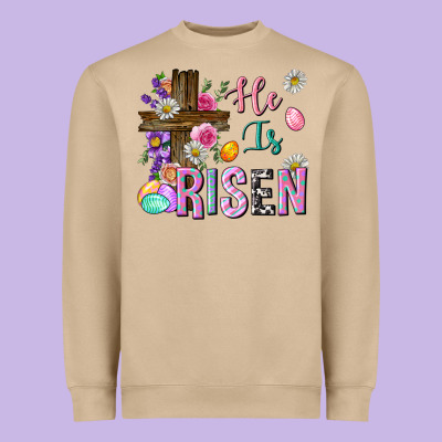 He Is Risen Easter Heavyweight Sweatshirt Designed By Neo Western