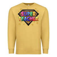 Antique Gold super teacher with leopard Premium Sweatshirt - NancyCooperArtShop