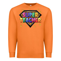 Carrot super teacher with leopard Premium Sweatshirt - NancyCooperArtShop