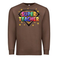 Chestnut super teacher with leopard Premium Sweatshirt - NancyCooperArtShop