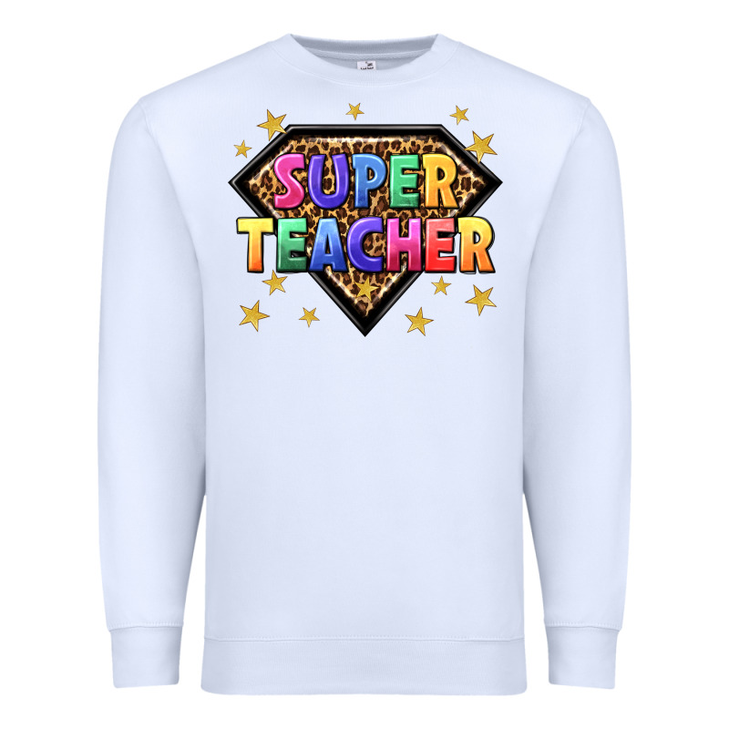Super Teacher With Leopard Premium Sweatshirt by NancyCooperArtShop | Teevron