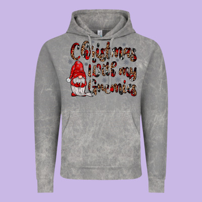 Christmas With My Gnomies Vintage Hoodie Designed By Jahusdesignshop