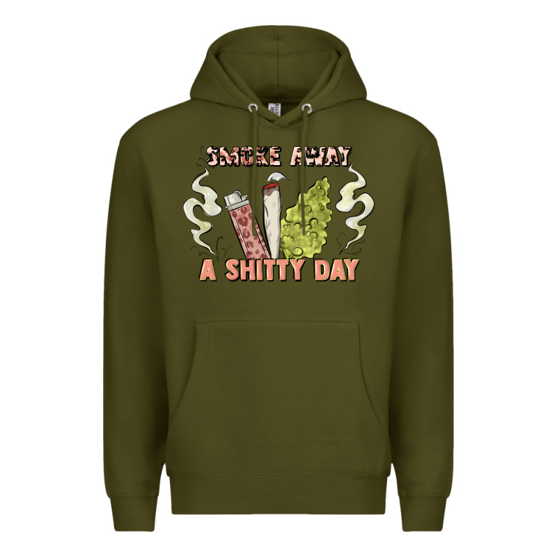 Smoke Away A Sh Tty Day Premium Hoodie by Artiststas | Teevron