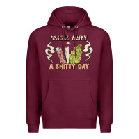 Burgundy smoke away a sh tty day Premium Hoodie - Artiststas
