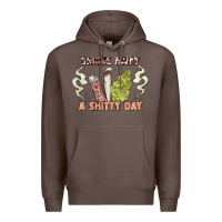 Coffee smoke away a sh tty day Premium Hoodie - Artiststas