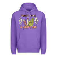Purple smoke away a sh tty day Premium Hoodie - Artiststas