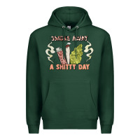 Sports Green smoke away a sh tty day Premium Hoodie - Artiststas
