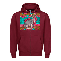 Burgundy Pink Glitter And Roses Sphynx Cat Zipper Hoodie - LillyAllenDesigns