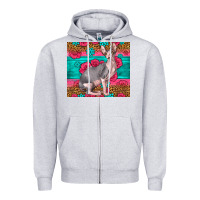 Heather Grey Pink Glitter And Roses Sphynx Cat Zipper Hoodie - LillyAllenDesigns