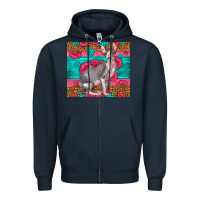 Navy Pink Glitter And Roses Sphynx Cat Zipper Hoodie - LillyAllenDesigns