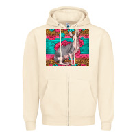 Sandshell Pink Glitter And Roses Sphynx Cat Zipper Hoodie - LillyAllenDesigns