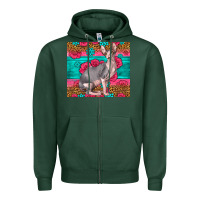 Sports Green Pink Glitter And Roses Sphynx Cat Zipper Hoodie - LillyAllenDesigns