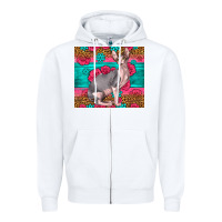 White Pink Glitter And Roses Sphynx Cat Zipper Hoodie - LillyAllenDesigns