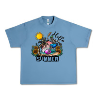 Pebble Blue hello summer Urban Heavy Tee - CowhideDigitalArt