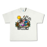 Pistachio hello summer Urban Heavy Tee - CowhideDigitalArt