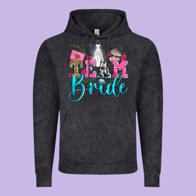 Team Bride Vintage Hoodie Designed By Zillion Design Studio