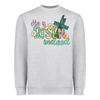Heather Grey He is risen indeed Easter Heavyweight Sweatshirt - CowGirlArtShop