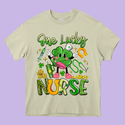 One Lucky Nurse Heavy Core Tee Designed By Artiststas