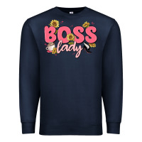 Navy boss lady Premium Sweatshirt - MaliasSmallBusiness