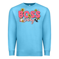 Ocean Blue boss lady Premium Sweatshirt - MaliasSmallBusiness