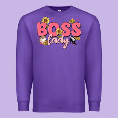 Boss Lady Premium Sweatshirt Designed By Maliassmallbusiness