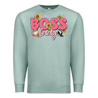 Seafoam boss lady Premium Sweatshirt - MaliasSmallBusiness