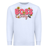 White boss lady Premium Sweatshirt - MaliasSmallBusiness