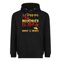 Black stepping into my november birthday Heavyweight Hoodie - MaliasSmallBusiness