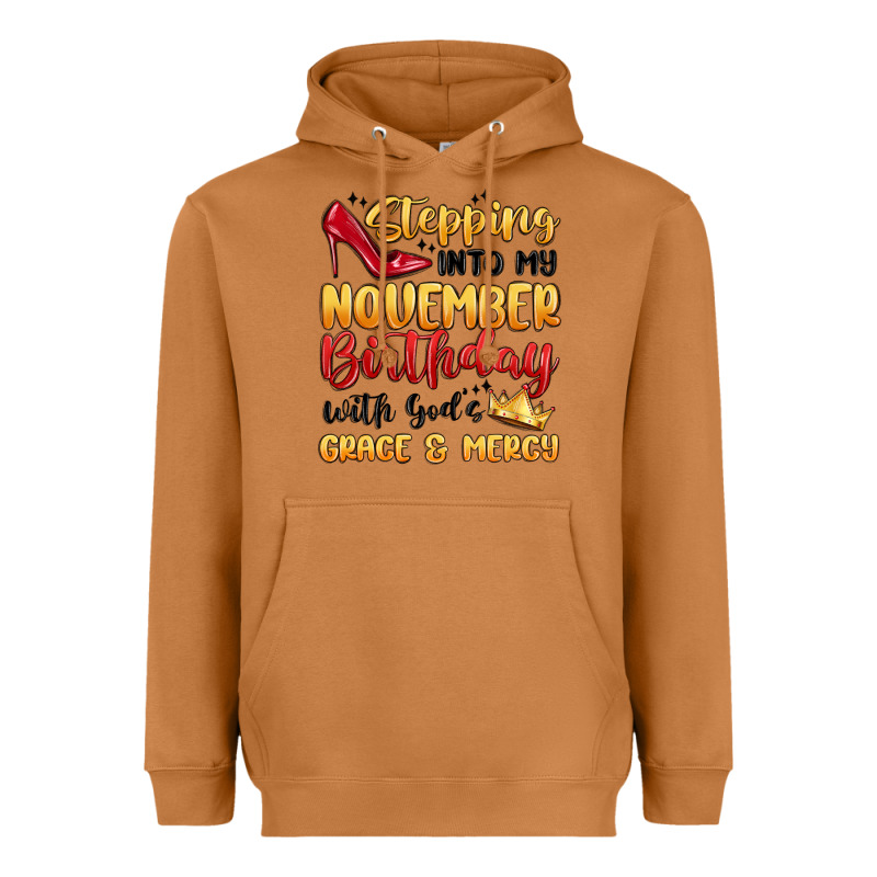 Stepping Into My November Birthday Heavyweight Hoodie by MaliasSmallBusiness | Teevron