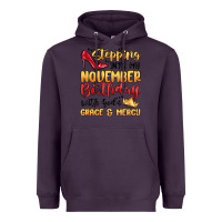Plum stepping into my november birthday Heavyweight Hoodie - MaliasSmallBusiness