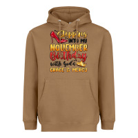 Toasted Coconut stepping into my november birthday Heavyweight Hoodie - MaliasSmallBusiness