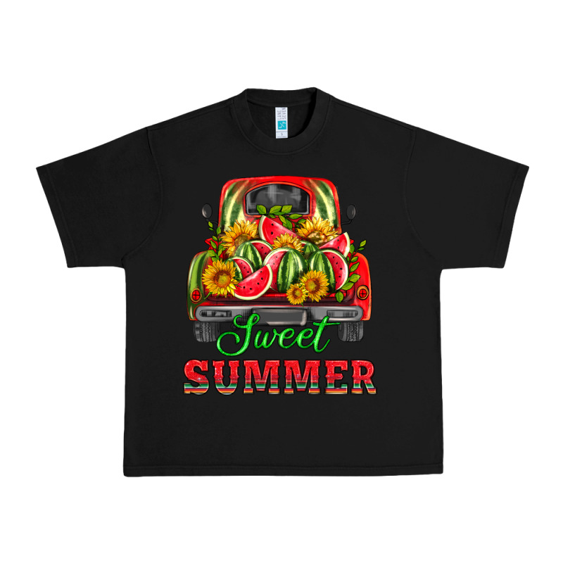 Sweet Summer Watermelon And Truck Urban Heavy Tee by HRA Design Shop | Teevron