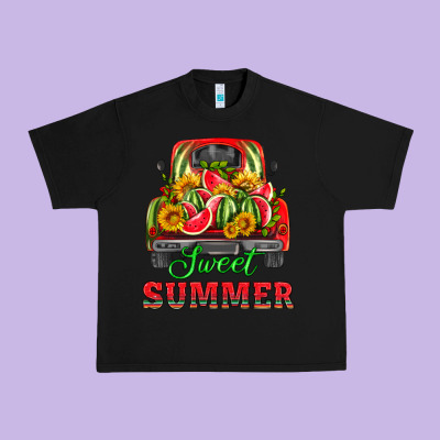 Sweet Summer Watermelon And Truck Urban Heavy Tee Designed By Hra Design Shop