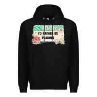 Black hello id rather be reading Premium Hoodie - Artiststas