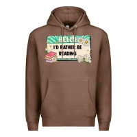 Chestnut hello id rather be reading Premium Hoodie - Artiststas