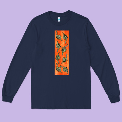 Dinosaur Brontosaurus Pen Wrap Long Sleeve Tee Designed By Artiststas