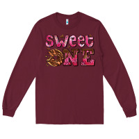 Burgundy sweet one donut Long Sleeve Tee - AdoDesignShop