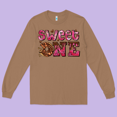 Sweet One Donut Long Sleeve Tee Designed By Adodesignshop