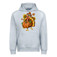 Heather Grey Thanksgiving Turkey Urban Hoodie - texasbilliewilder