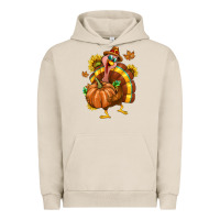 Pigment French Oak Thanksgiving Turkey Urban Hoodie - texasbilliewilder
