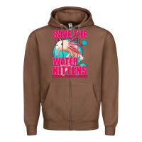 Chestnut save the water kittens axolotl Zipper Hoodie - Jasminsmagicworld