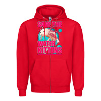 Red save the water kittens axolotl Zipper Hoodie - Jasminsmagicworld