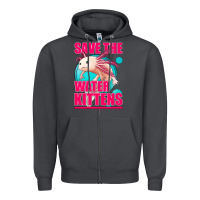 Smoke save the water kittens axolotl Zipper Hoodie - Jasminsmagicworld