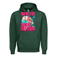 Sports Green save the water kittens axolotl Zipper Hoodie - Jasminsmagicworld